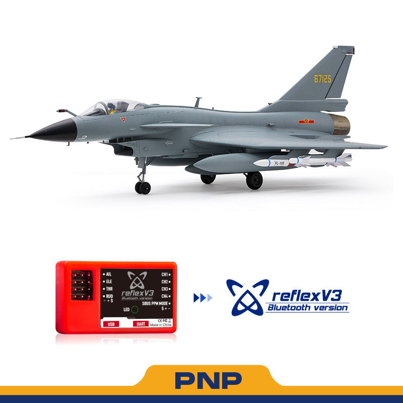 FMS EDF Jet 64mm J-10 PNP model with Reflex V3 Bluetooth controller