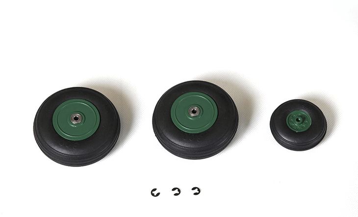 Wheel set for 70mm SU-27 and J-11 RC models