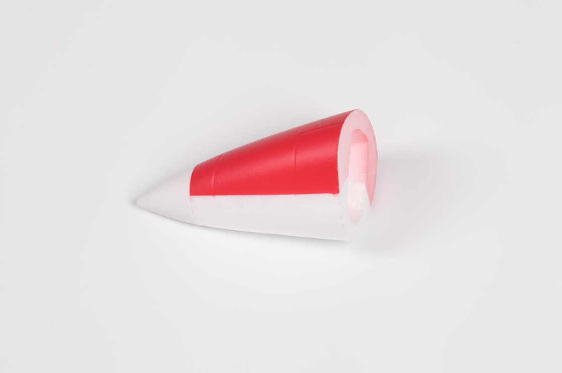 Red and white cowl for 70mm Yak 130 V2 RC airplane