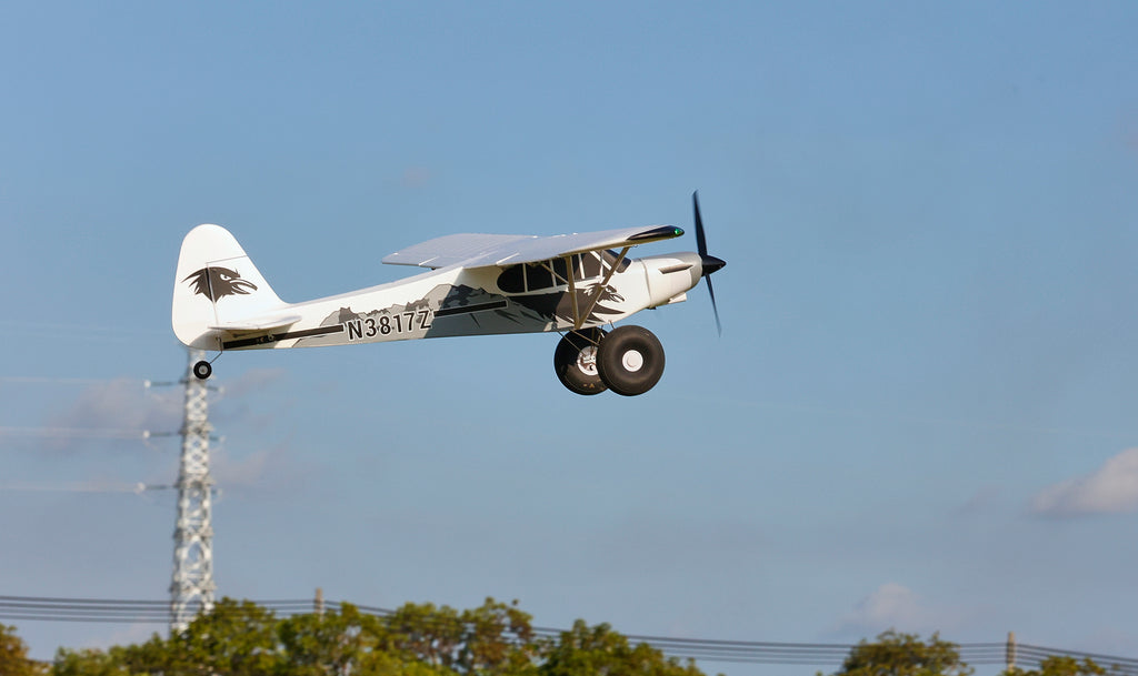 RC plane taking off.