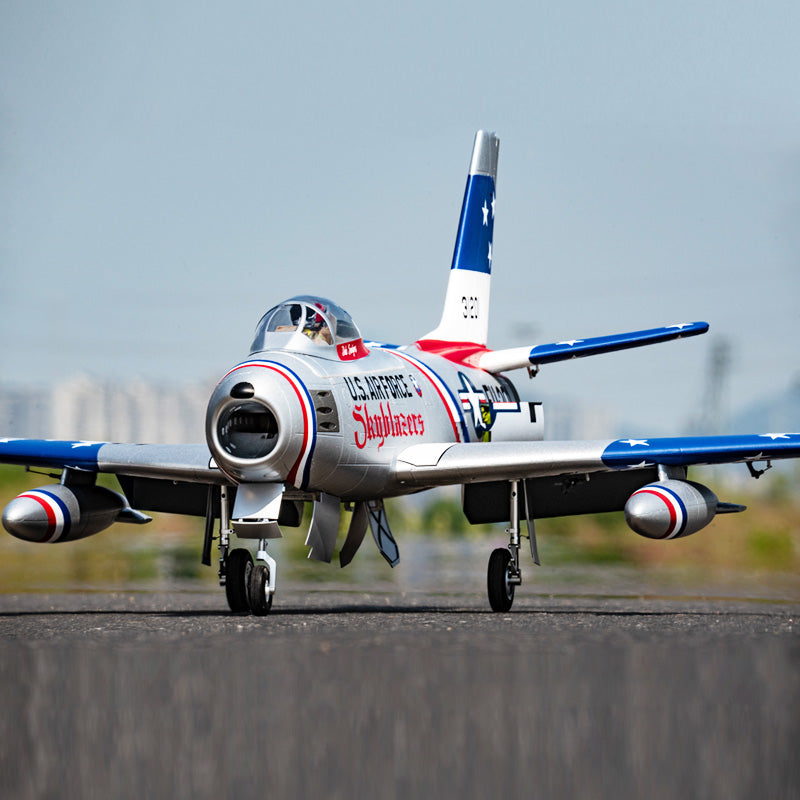 Silver F-86 Sabre 80mm EDF Jet | PNP RC Plane – FMS Hobby