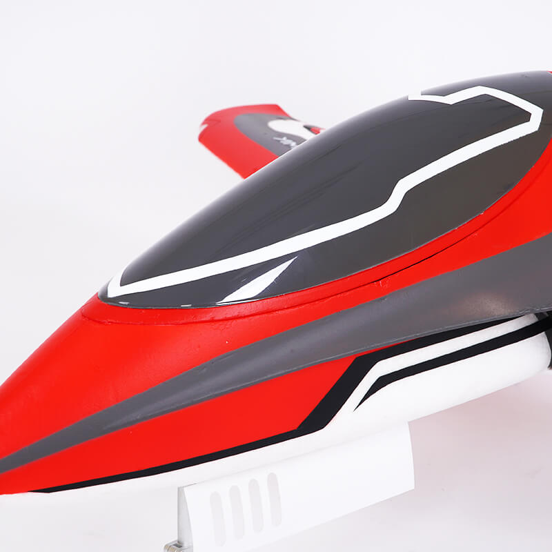 FMS 80mm Futura V3 PNP red and grey jet nose with canopy detail