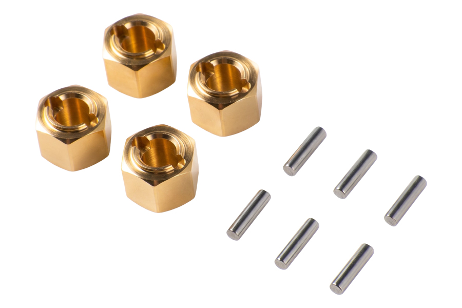 BATRAZZI Brass 7mm Wheel Hex Hub Adapter for FCX18 II
