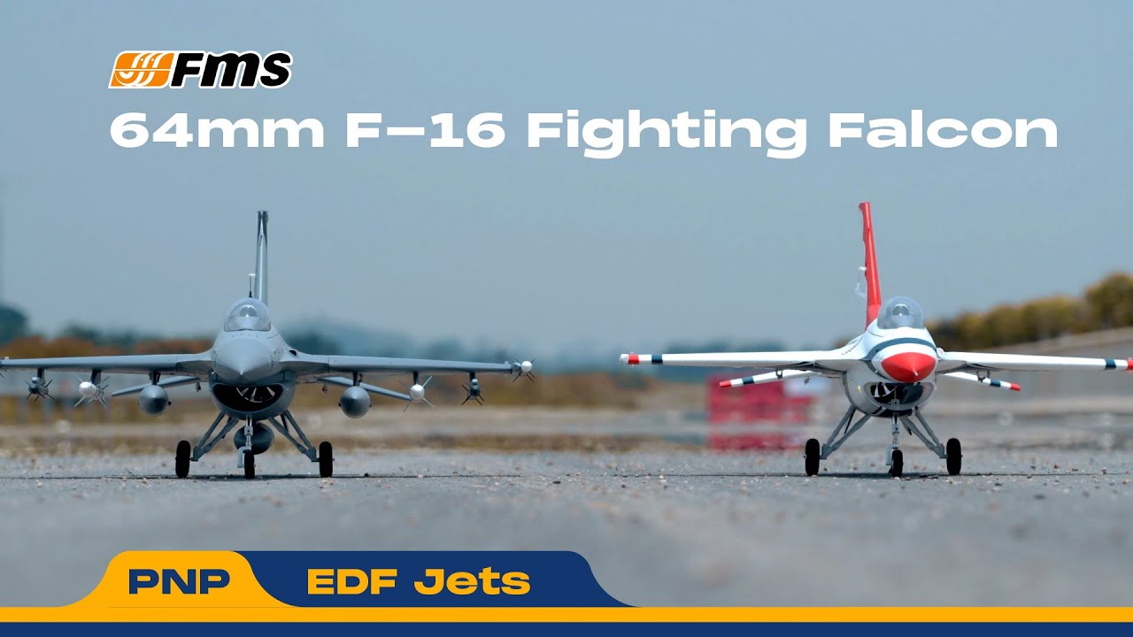 70mm EDF F-16C PNP RC Jet | 12-Blade Ducted Fan – FMS Hobby