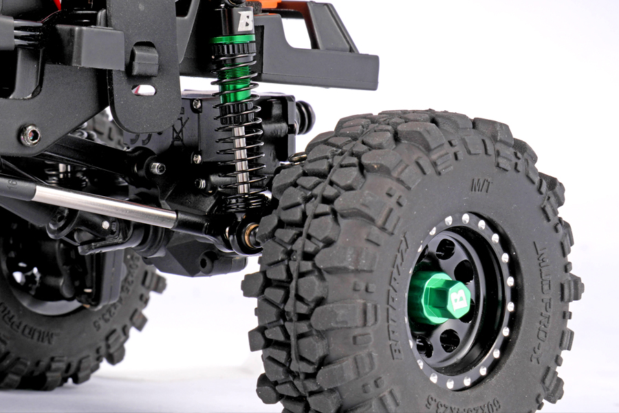 BATRAZZI 41mm Oil-filled Aluminum Shocks for FCX24 / FCX18 Green (4 pcs)
