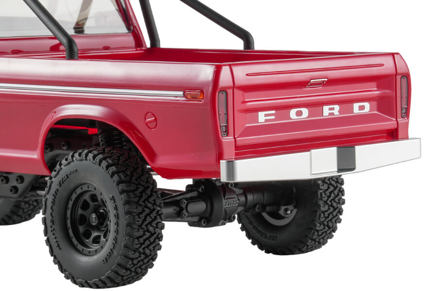 BATRAZZI Aluminum Front & Rear Cowboy Bumper Set for FMS FCX18II Ford F100 (Silver / Black)