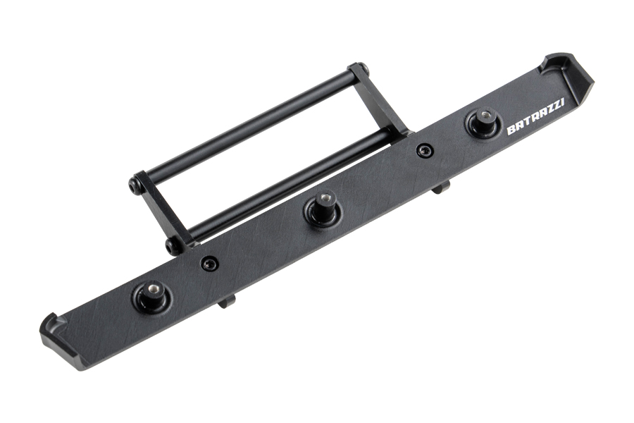 BATRAZZI Aluminum Front & Rear Cowboy Bumper Set for FMS FCX18II Ford F100 (Silver / Black)
