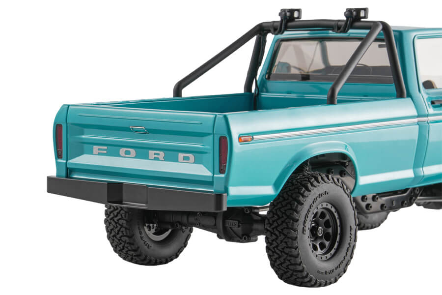 BATRAZZI Aluminum Front & Rear Cowboy Bumper Set for FMS FCX18II Ford F100 (Silver / Black)