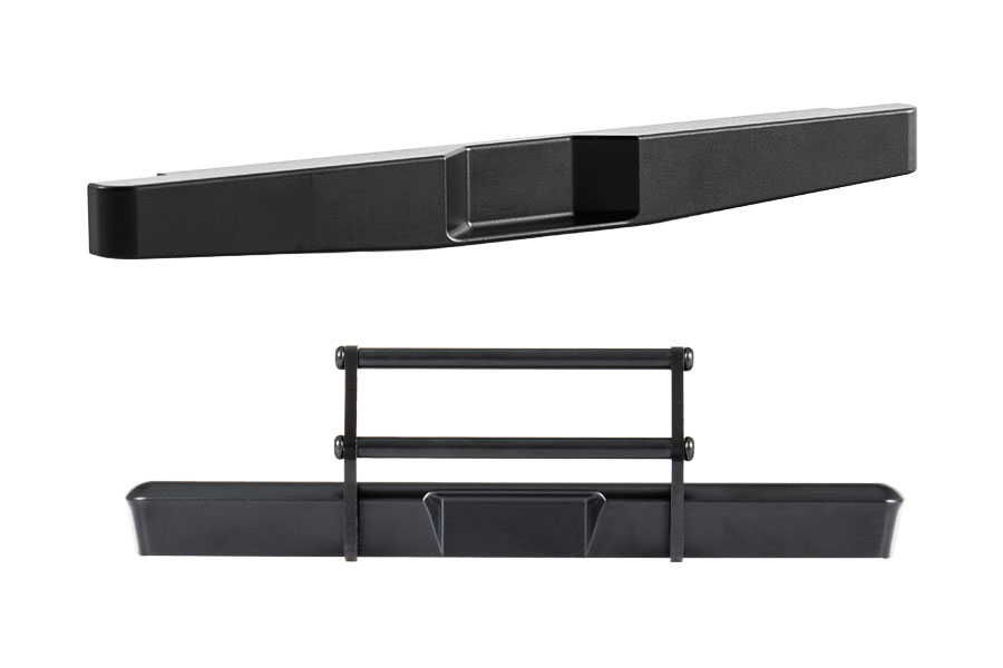 BATRAZZI Aluminum Front & Rear Cowboy Bumper Set for FMS FCX18 II Ford F-100 (Silver / Black)