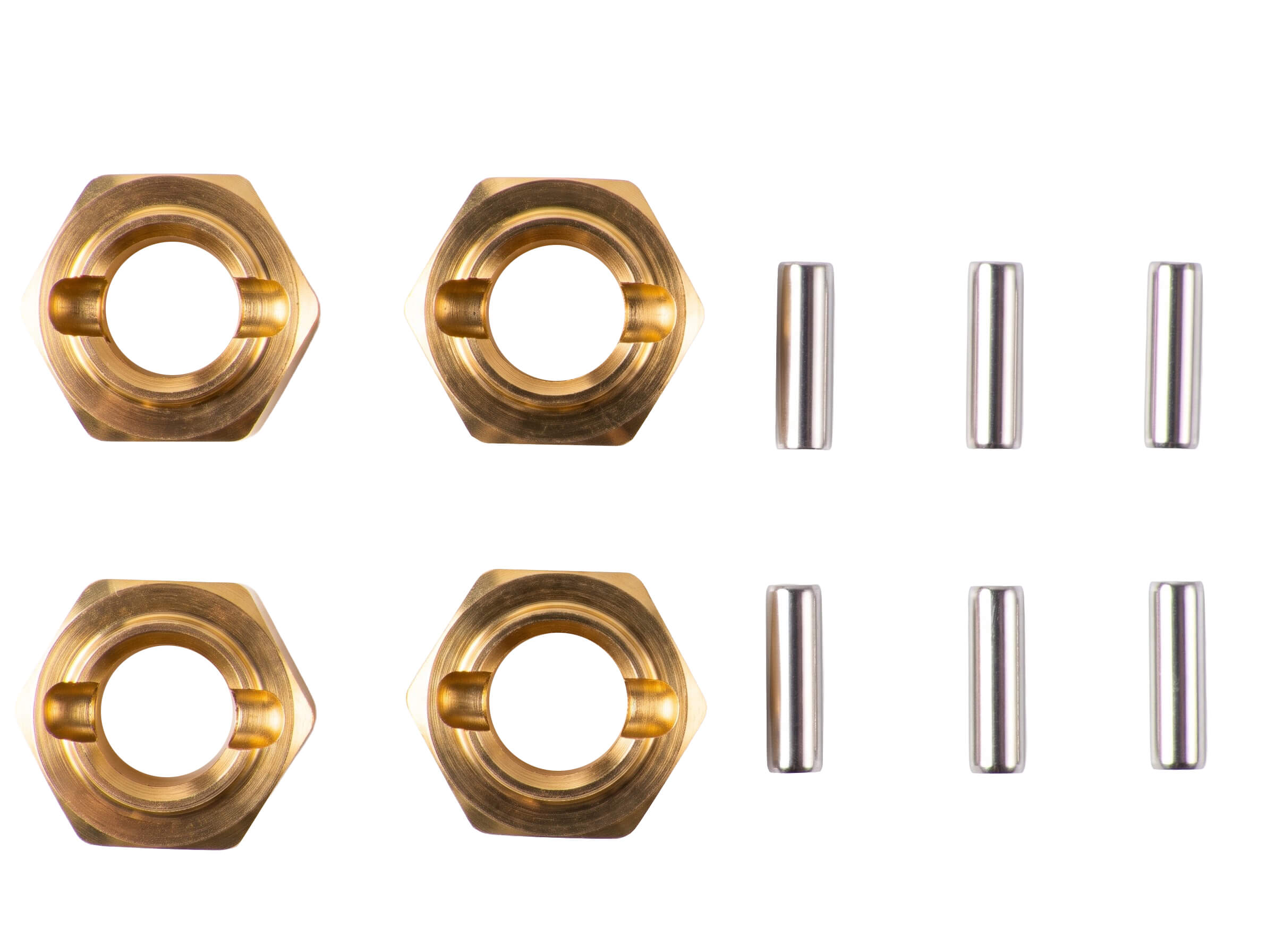 BATRAZZI Brass 7mm Wheel Hex Hub Adapter for FCX18 II