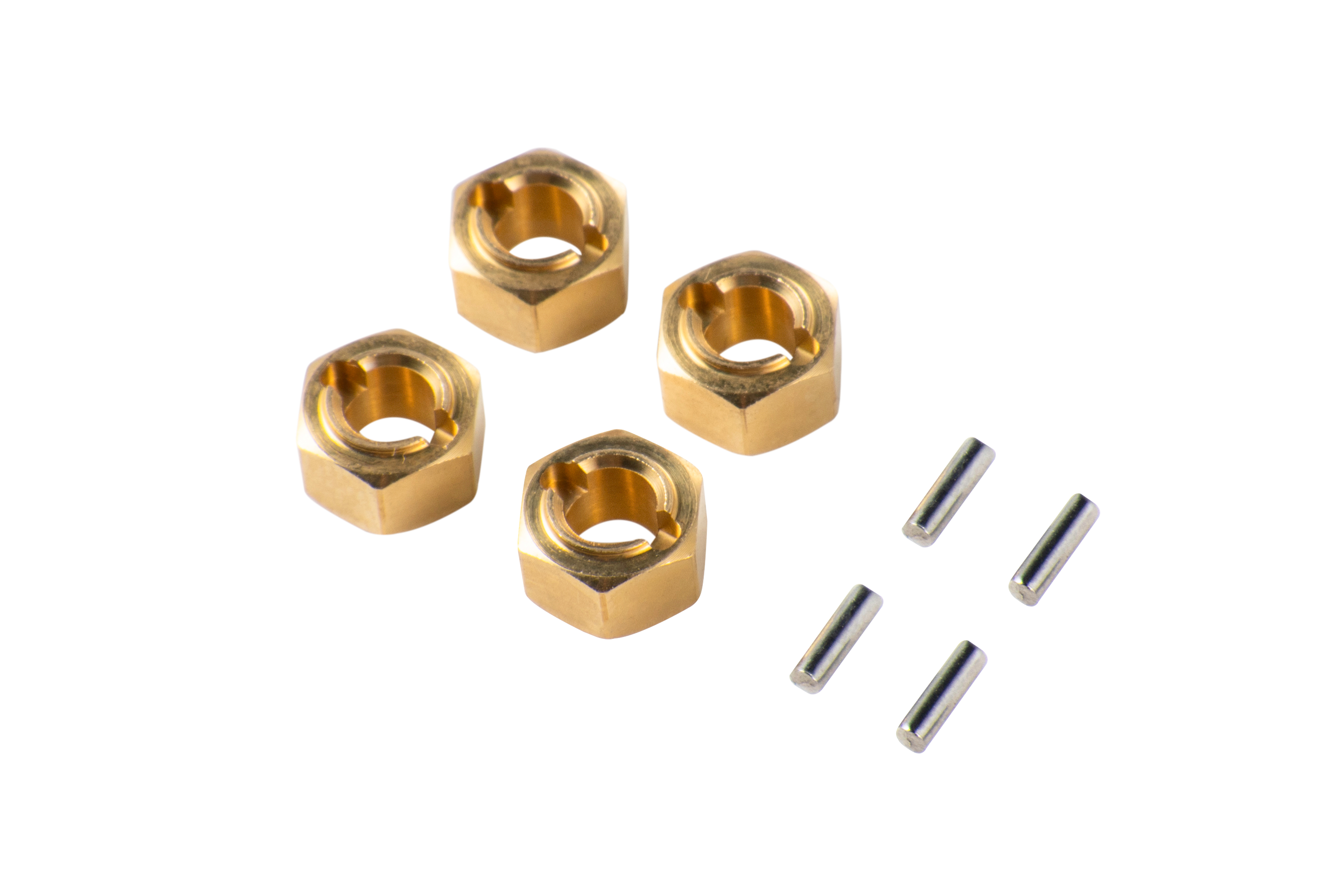 BATRAZZI Brass 7mm Wheel Hex Hub Adapter for FCX18 II