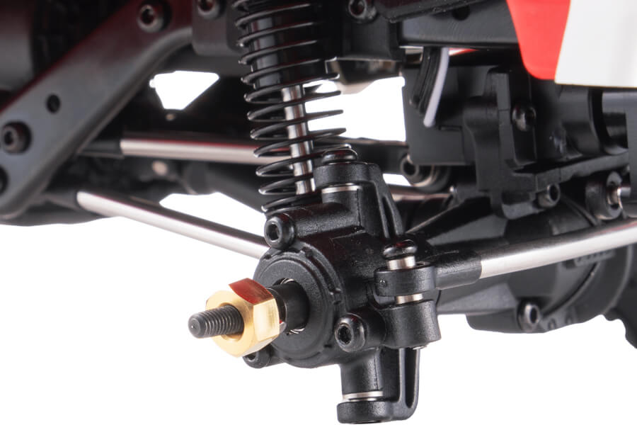 BATRAZZI Brass 7mm Wheel Hex Hub Adapter for FCX18 II