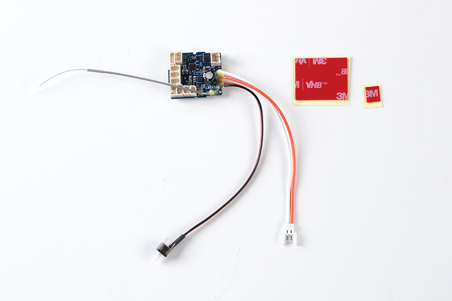 FMS R4A3 ESC/RX combo circuit board with antenna and tape