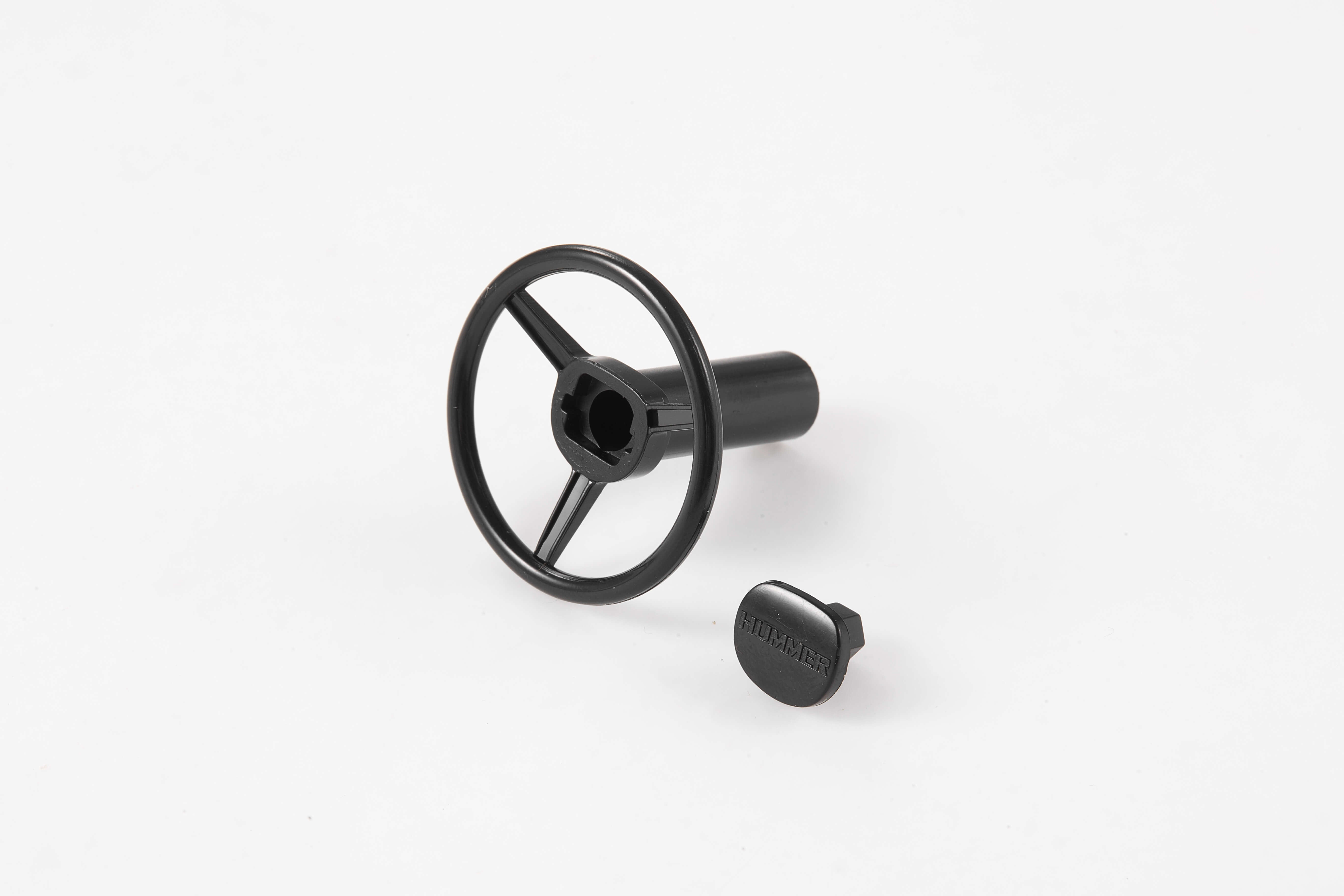1:12 Hummer H1 RC steering wheel set with black steering wheel and knob