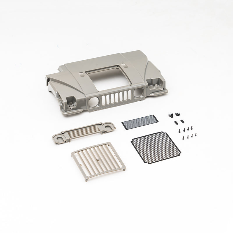 Hummer H1 hood and accessories for RC models, unpainted