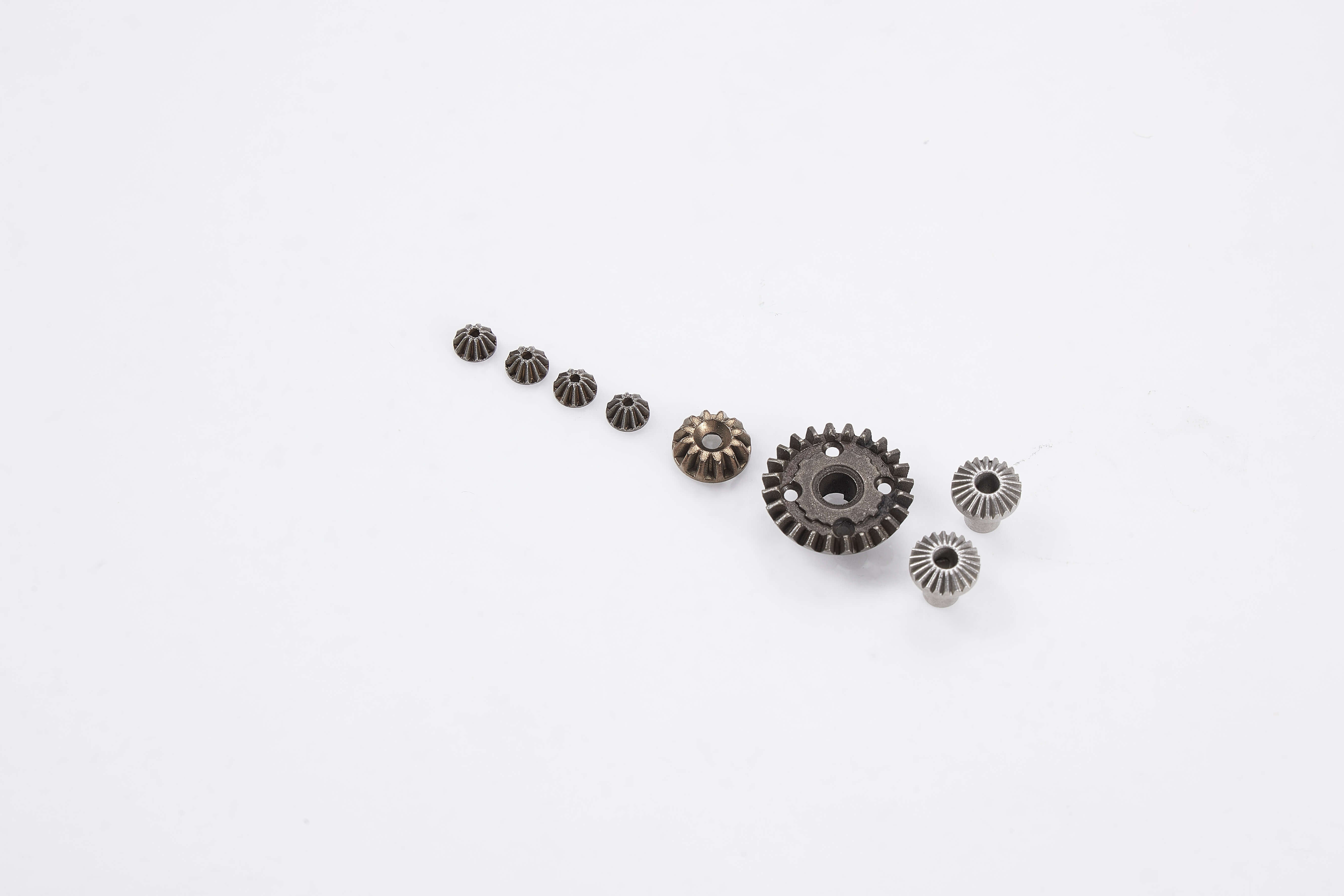 Metal gear set for 1:12 Hummer H1 RC differential.