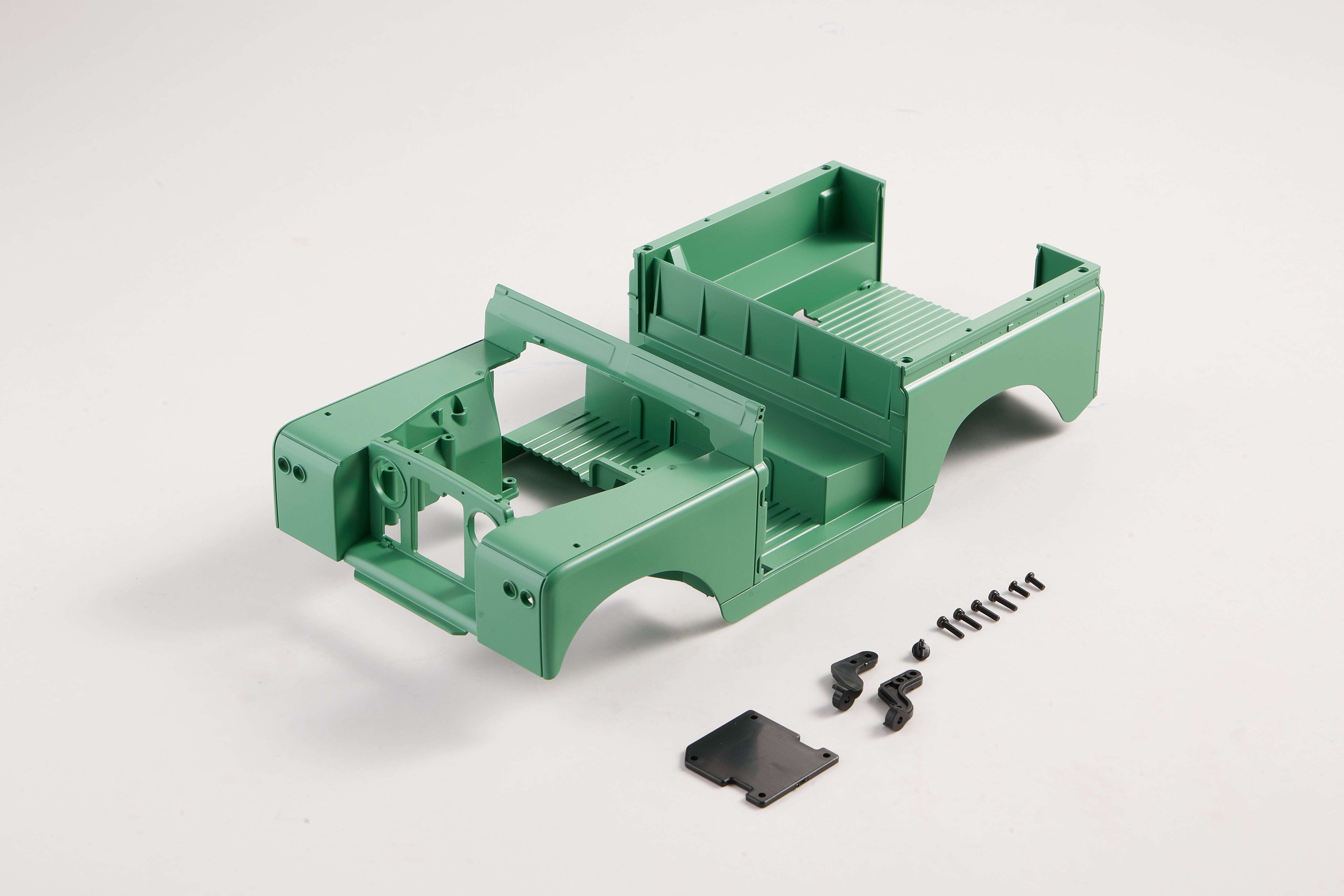 1:12 green Land Rover car body with accessories and screws