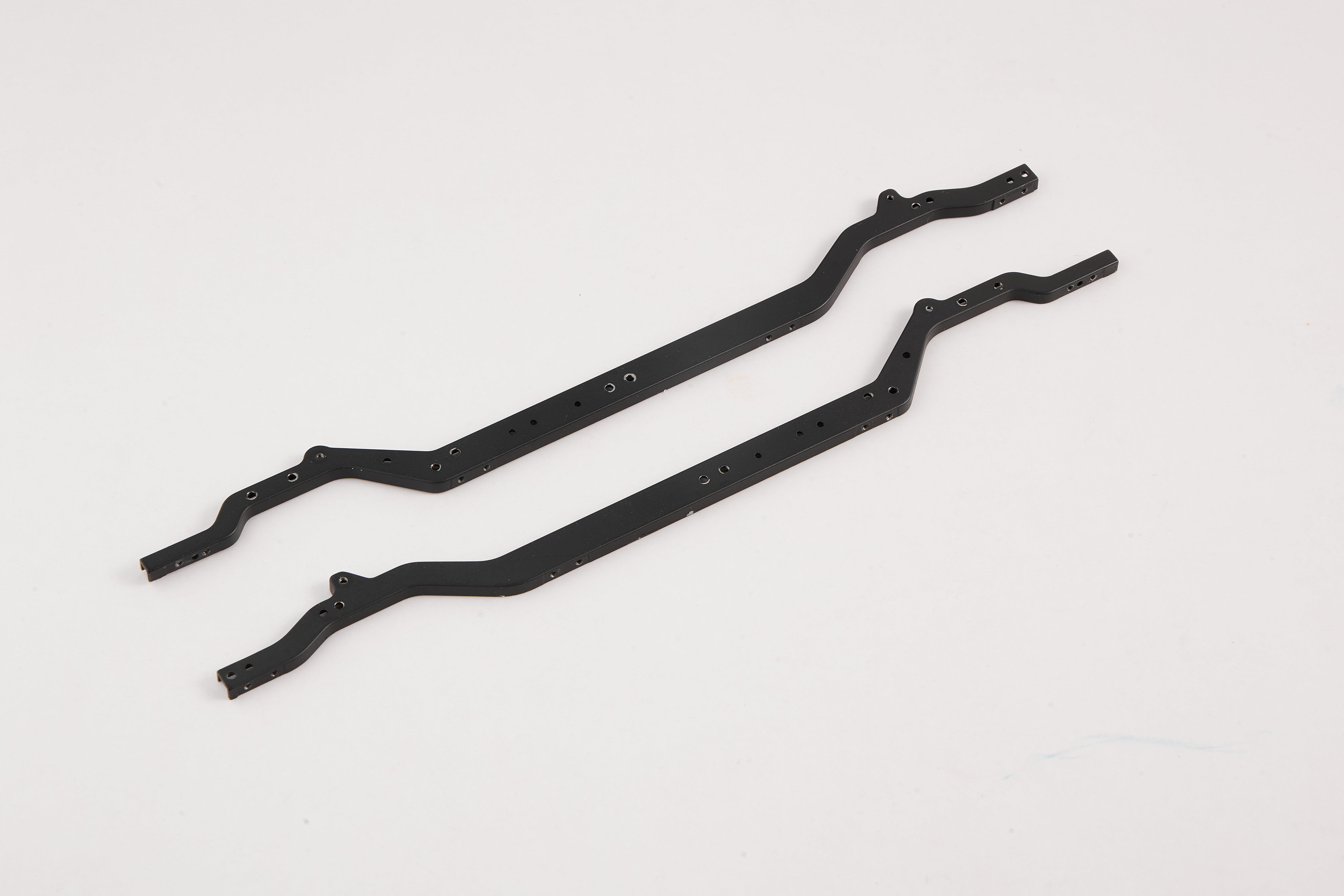 Black metal chassis plates for RC vehicles