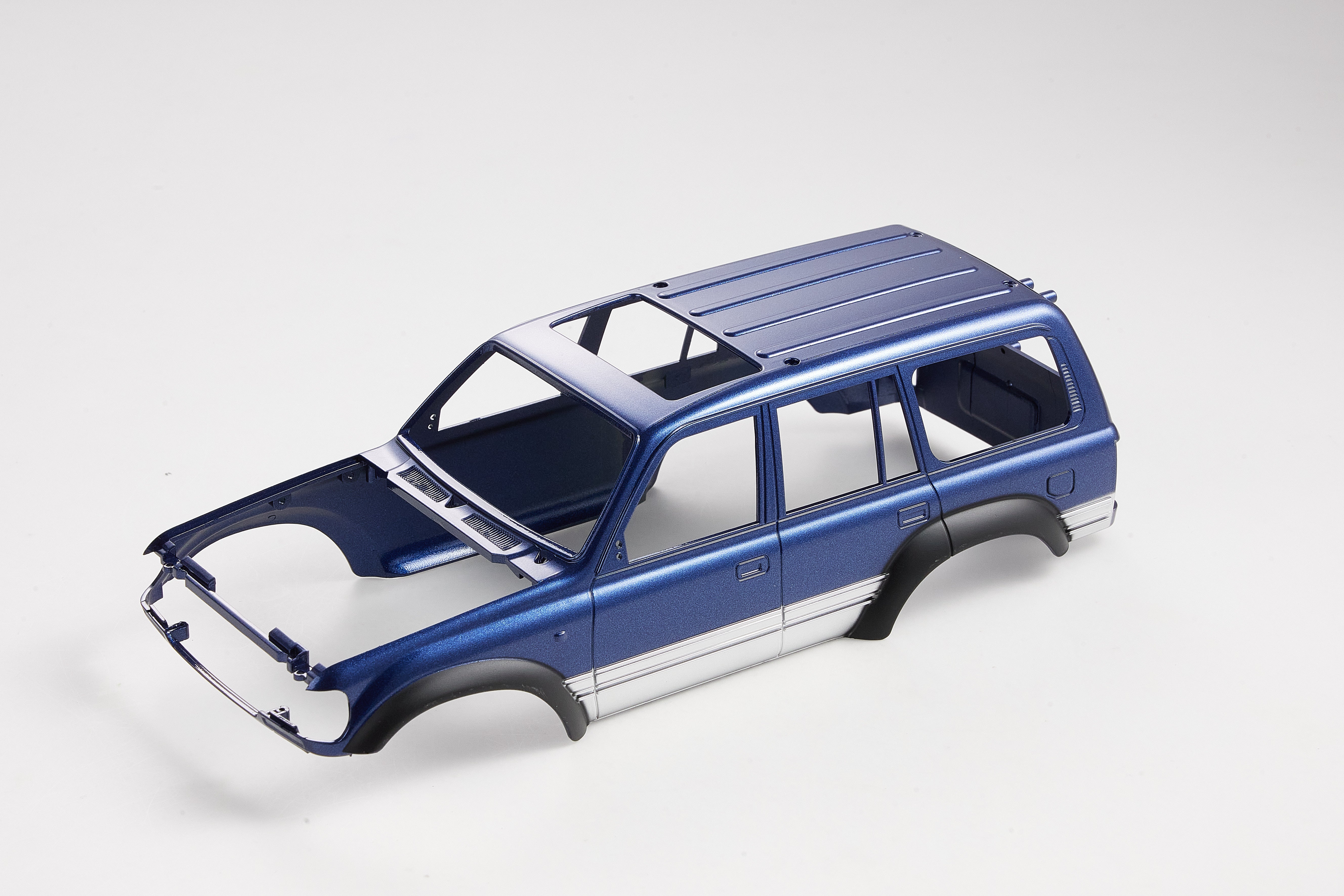 Blue FCX18 Land Cruiser 80 body shell for remote control models