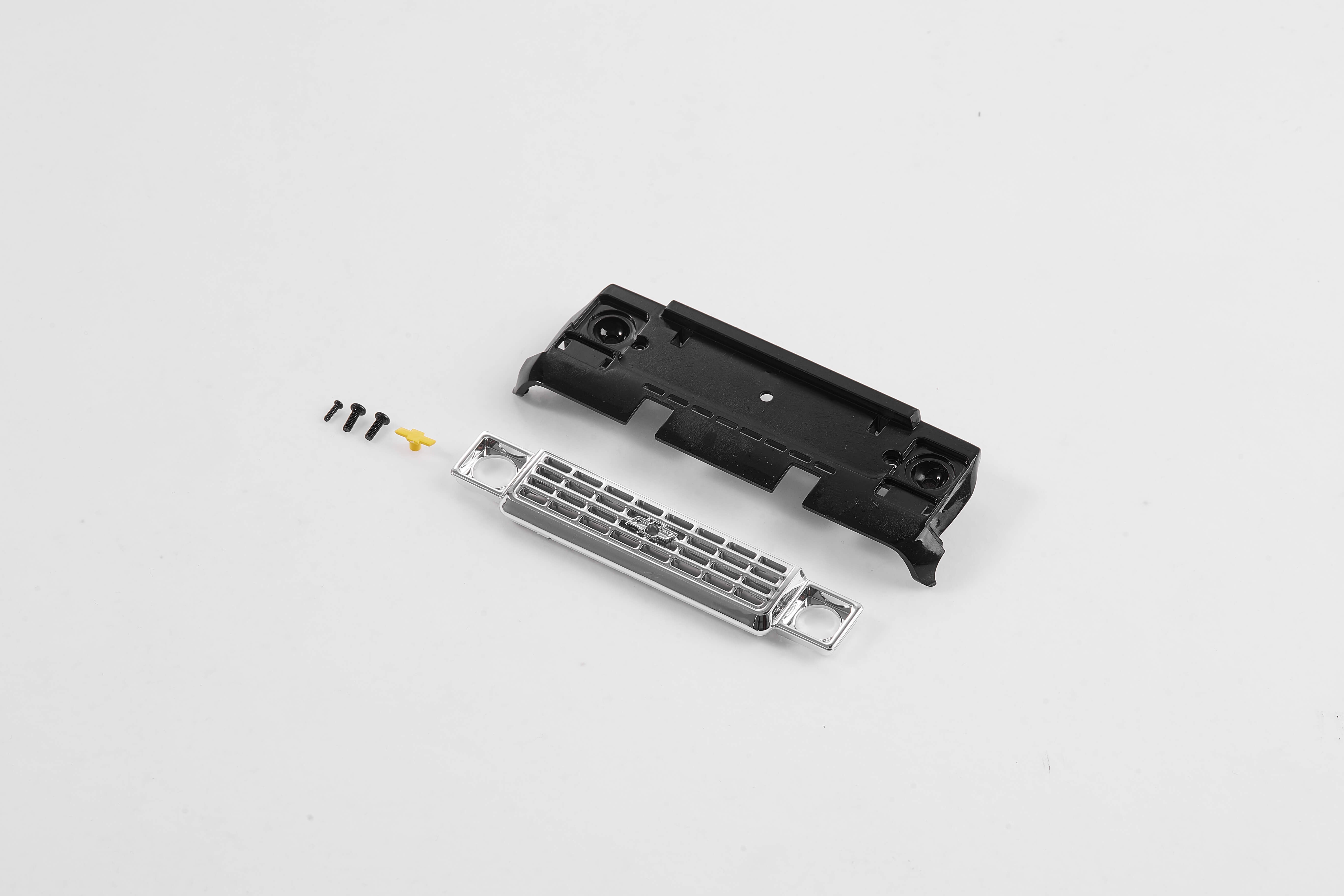 1:24 K5 Blazer black exhaustion plate with silver grille and screws