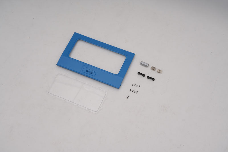 1:10 Toyota FJ40 rear window frame with screws and transparent cover