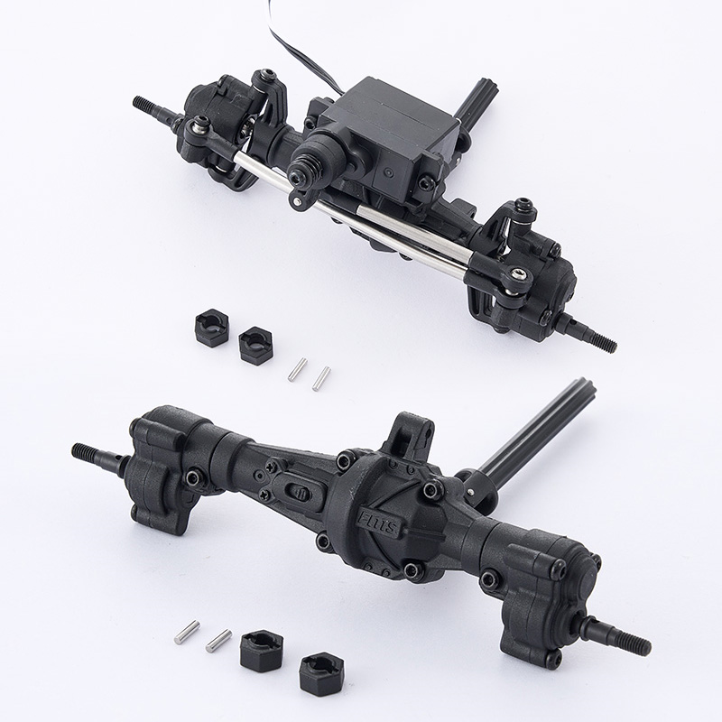 FOMARE×Deviluse FCX18II-199 Front Axle Assembly Brushed (Diff + Portal Axle) – FMS