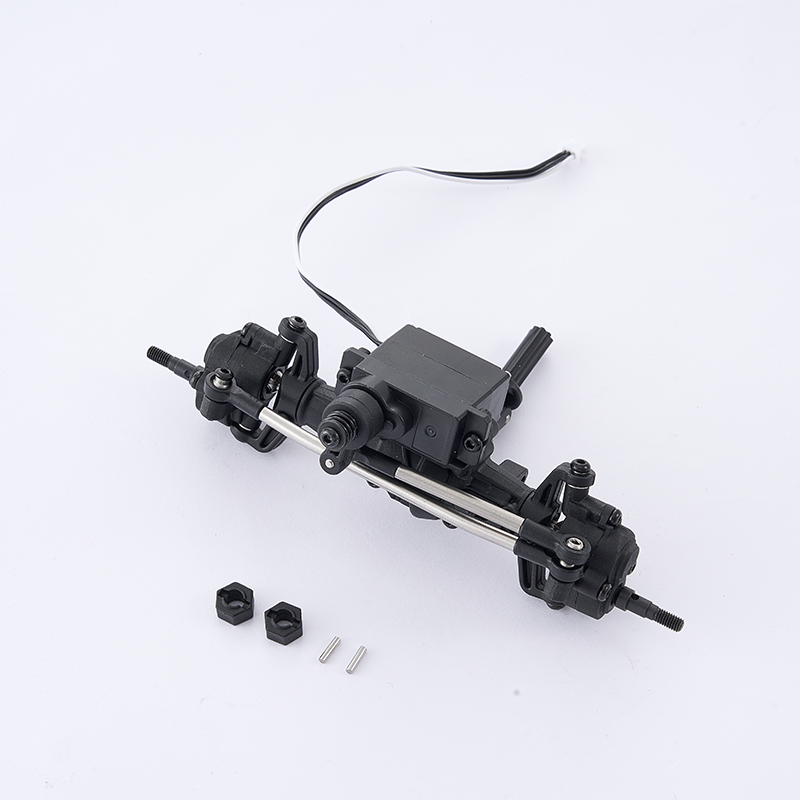 FCX18II-199 Front Axle Assembly Brushed (Diff + Portal Axle)