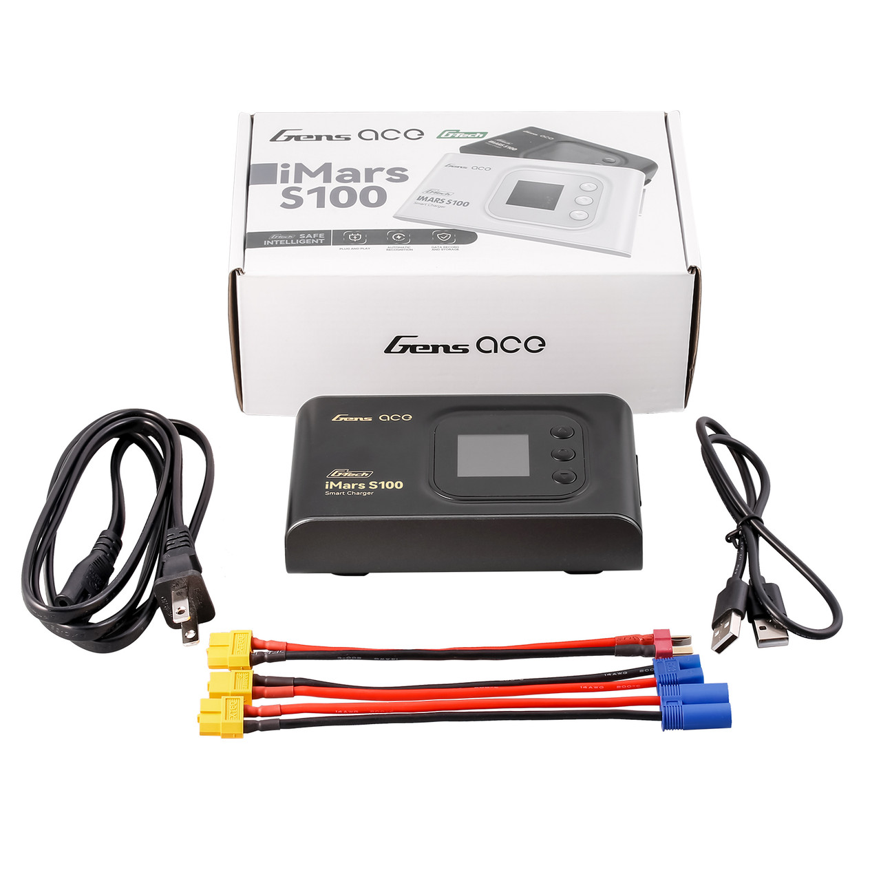 Gens Ace iMars S100 G-Tech AC Balance RC Battery Smart Charger Black