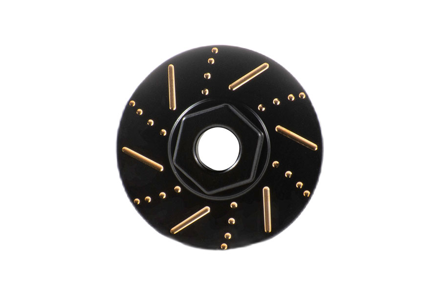 BATRAZZI CNC Brass Brake Disc Upgrade for FMS FCX18 II (Black/Gold)