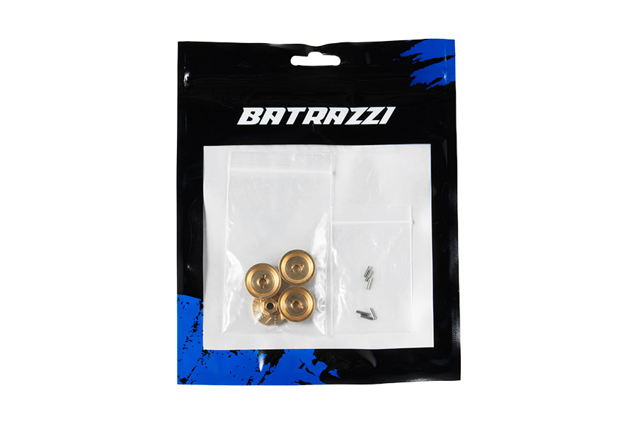 BATRAZZI CNC Brass Brake Disc Upgrade for FMS FCX18 II (Black/Gold)
