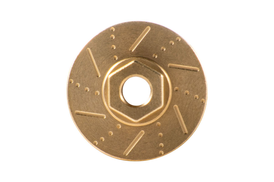 BATRAZZI CNC Brass Brake Disc Upgrade for FMS FCX18 II (Black/Gold)