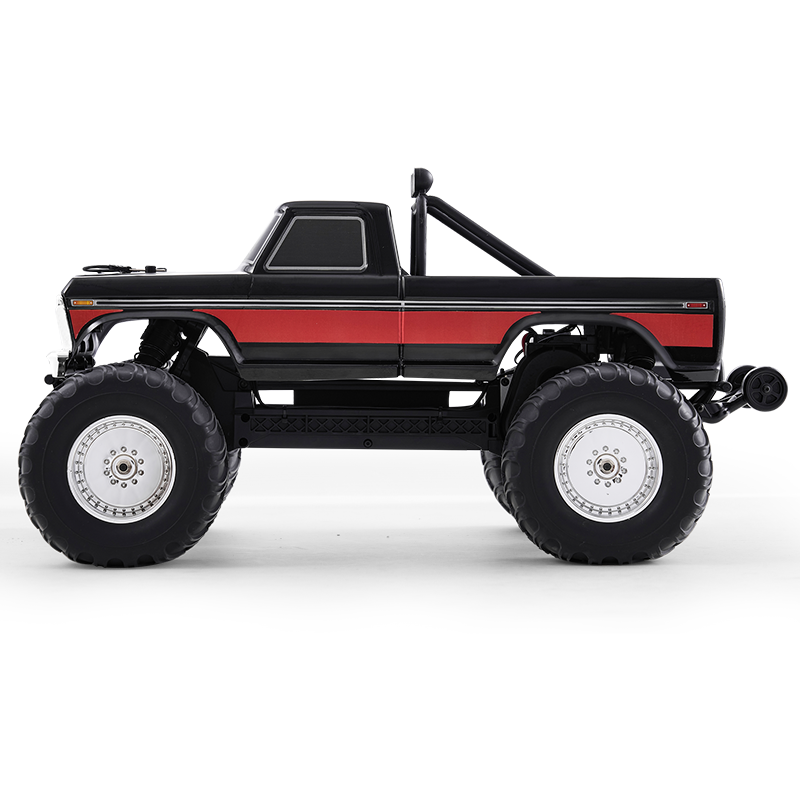 FMS 1:10 Ford F100 Monster Truck, black with red stripe, large tires