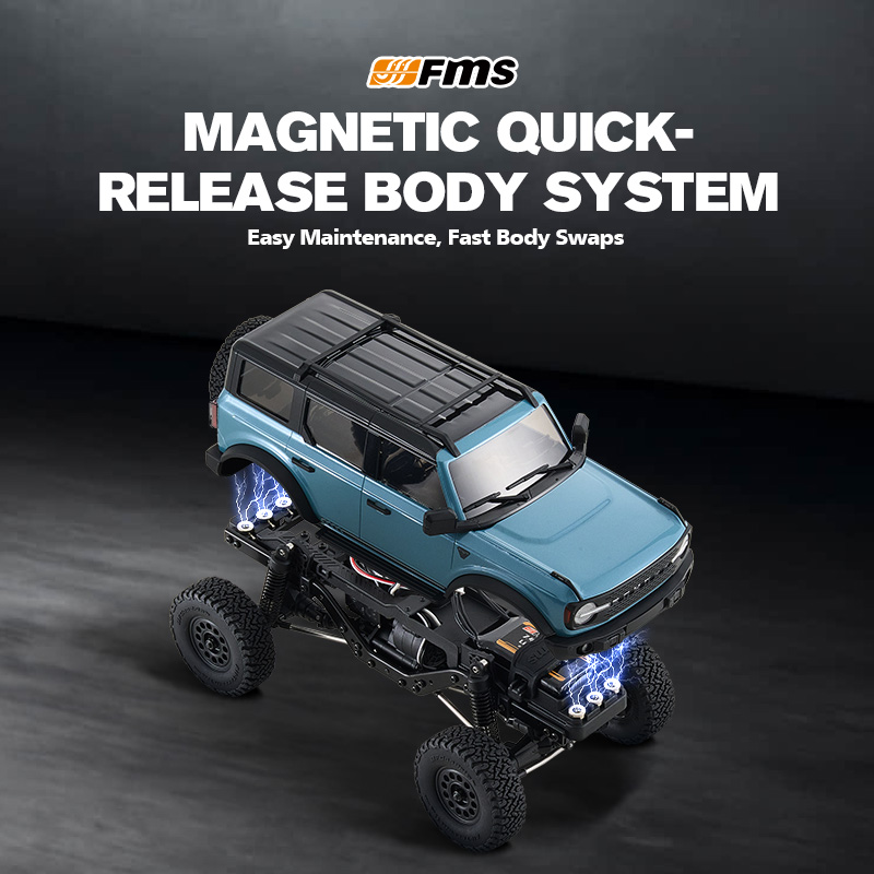 FMS 1:18 FCX18 II Ford Bronco 2021 RTR Brushed (160mm Wheelbase)