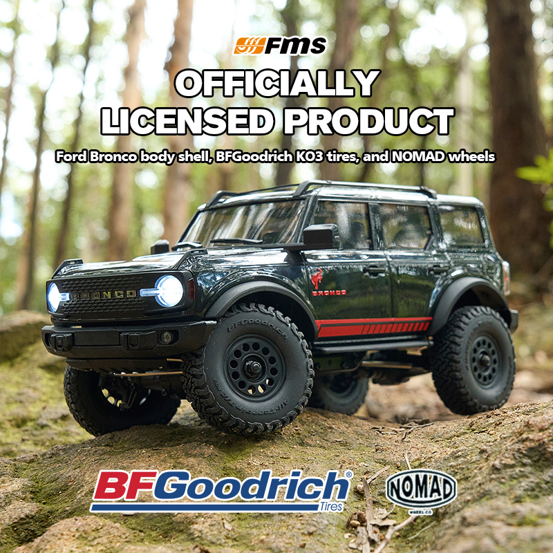 FMS 1:18 FCX18 II Ford Bronco 2021 RTR Brushed (160mm Wheelbase)
