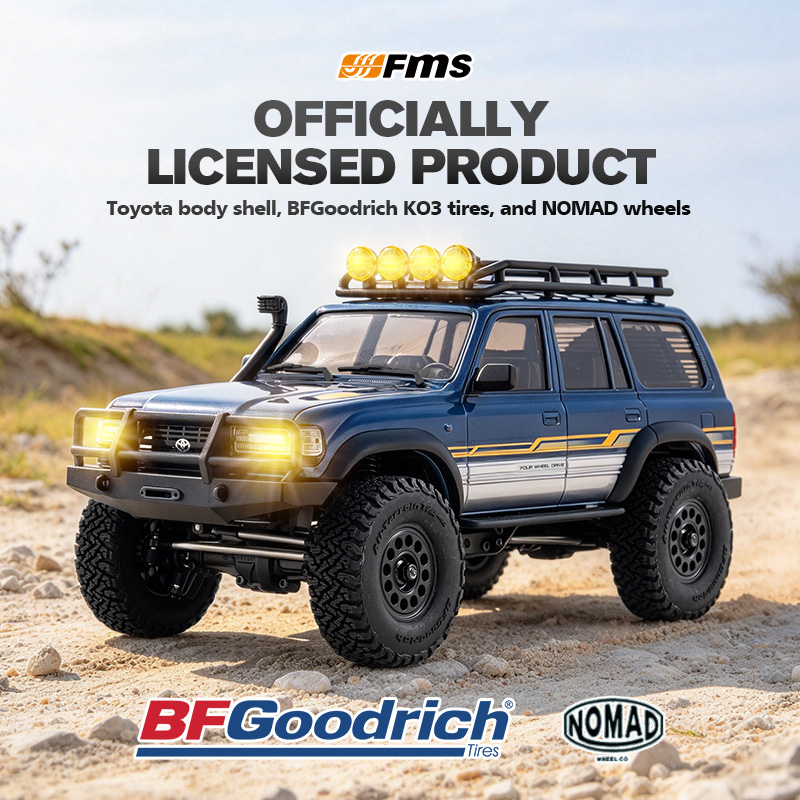 FMS 1:18 FCX18 II LC80 Toyota Land Cruiser 80 RTR Brushed (160mm Wheelbase)