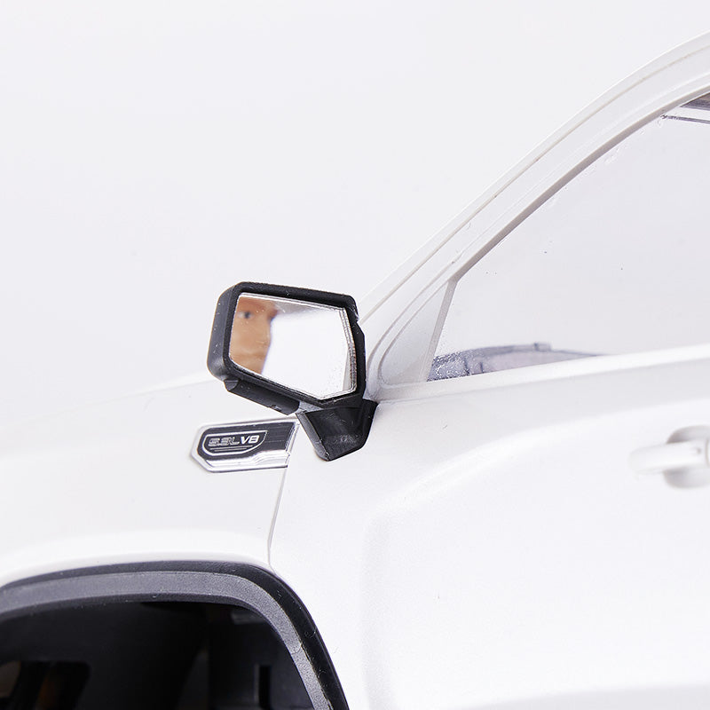 White 1:18 GMC Sierra S RTR RC truck door, mirror, V8 badge.