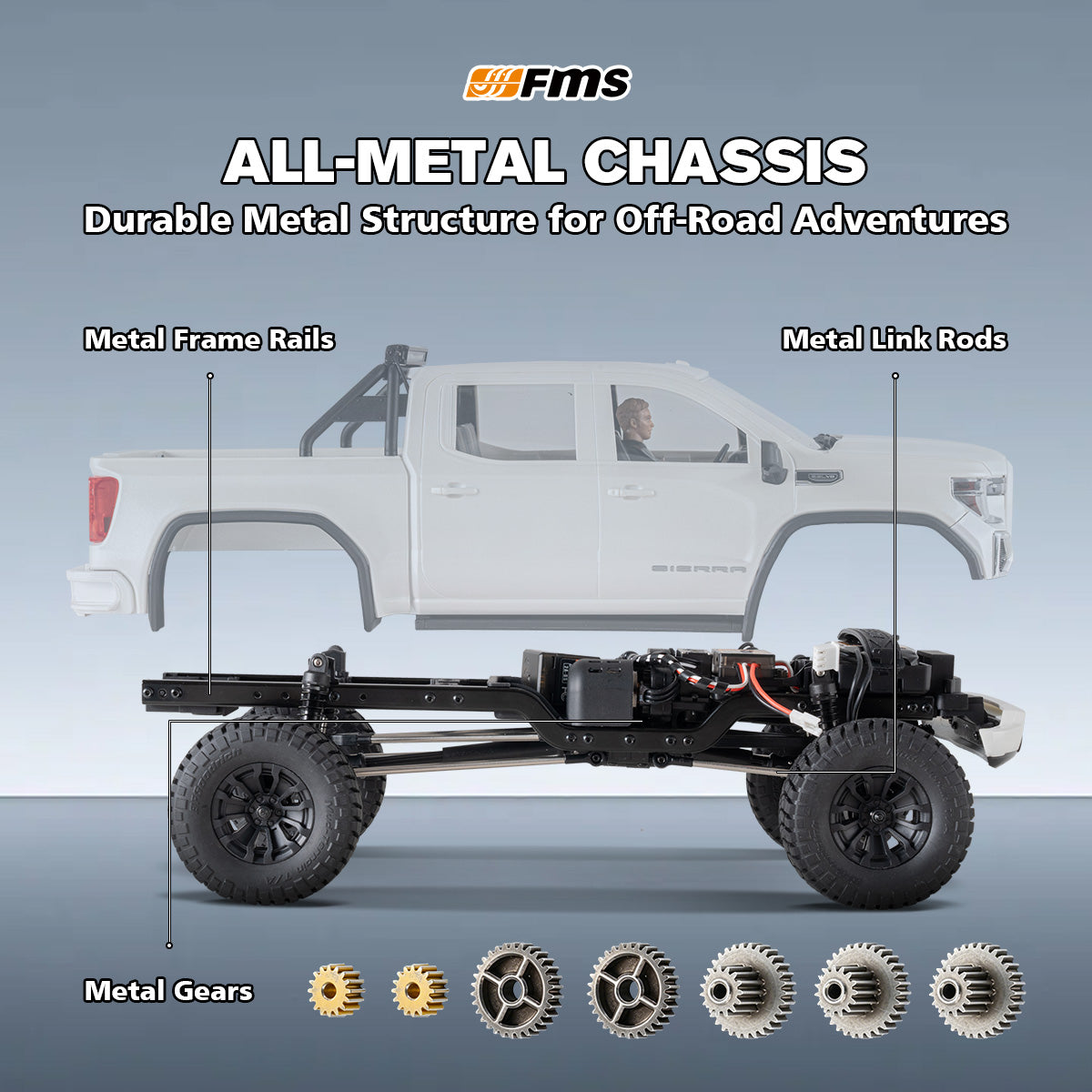 FMS FCX18S 1:18 GMC Sierra S RTR Brushless (Discontinued)