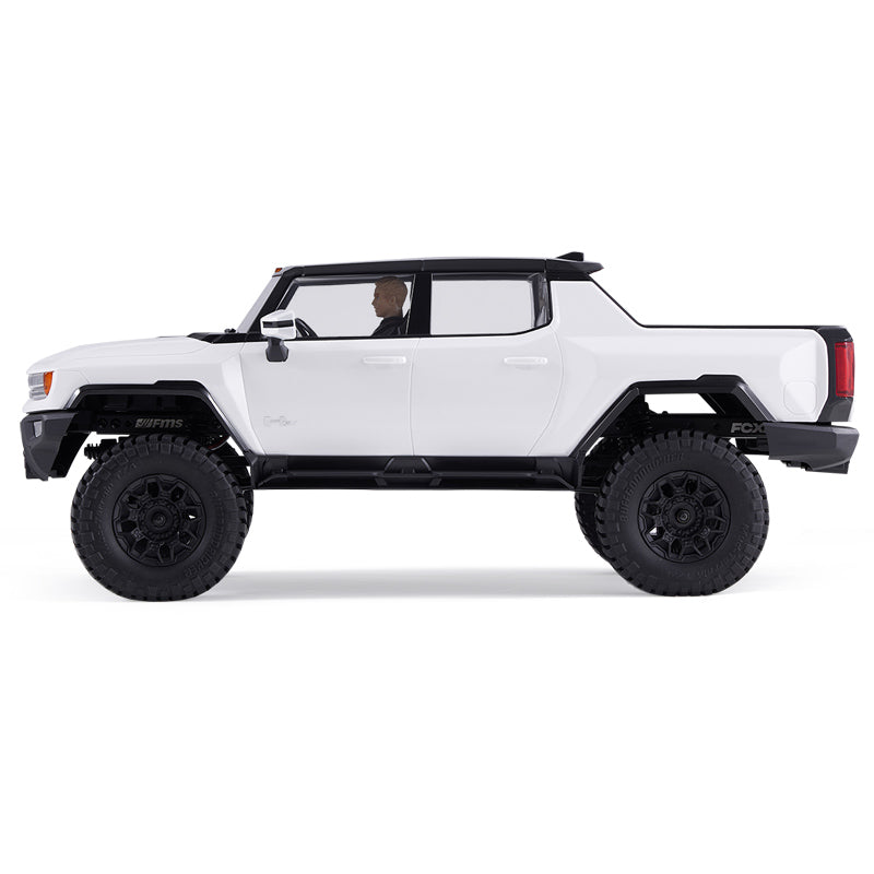 1:18 FCX18 Hummer EV Pickup RC Truck | White & Black RTR – FMS Hobby