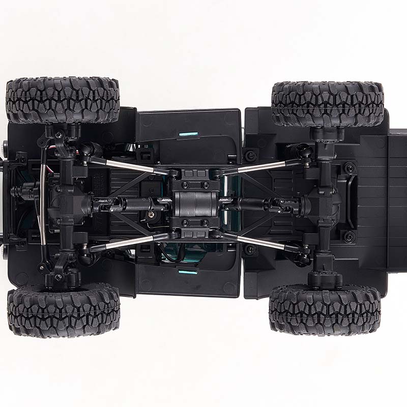 FMS 1:24 FCX24 Power Wagon chassis detail with Batrazzi mud tires