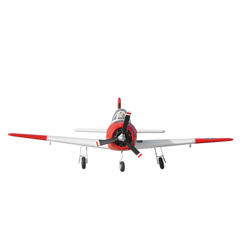 FMS 800mm T-28 Trojan V2 PNP Red model airplane with detailed engine and landing gear.