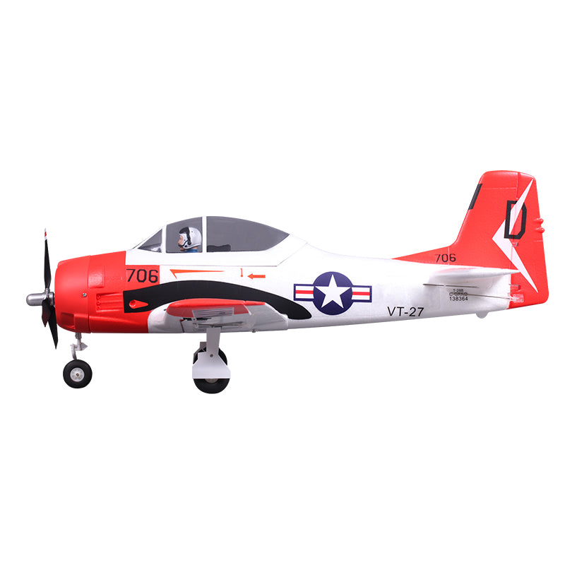 FMS 800mm T-28 Trojan V2 PNP red and white model airplane with pilot