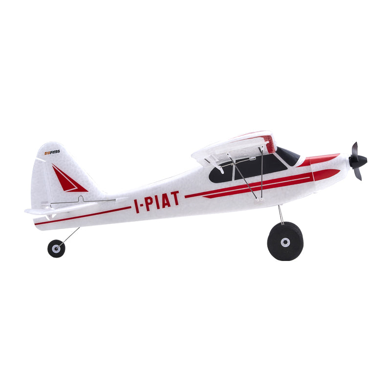 Model airplane with 'I-PIAT' branding on a white background