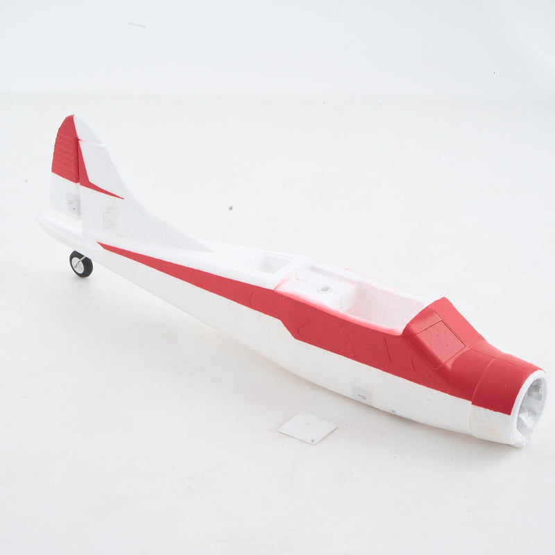 800mm Beaver Fuselage, white with red accents for RC plane.