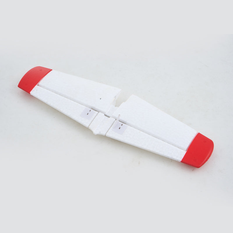 White horizontal stabilizer for 800mm Beaver RC plane, red wing tips.