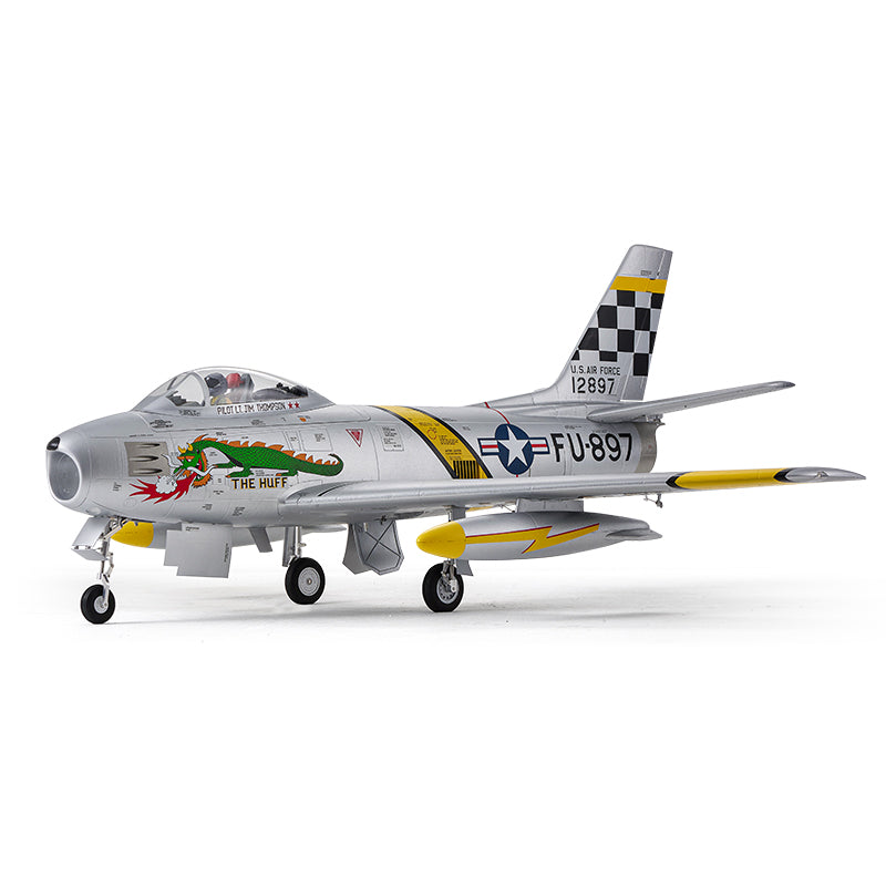 Silver F-86 Sabre 80mm EDF Jet | PNP RC Plane – FMS Hobby