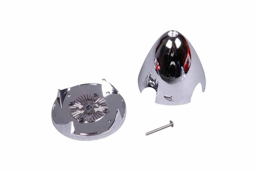 Chrome spinner and backing plate for 1100mm P-51 RC plane