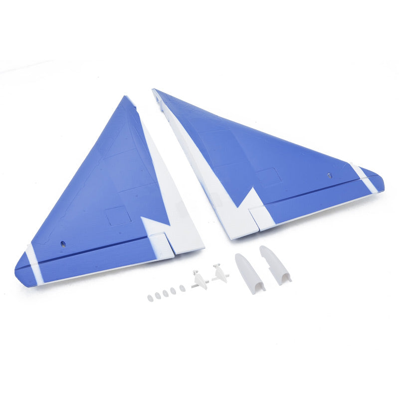 Main wings set in gray and blue for 64mm J-10 RC aircraft assembly.