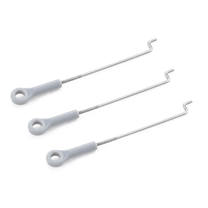 Linkage rods for 64mm J-10 RC model, set of three in gray.
