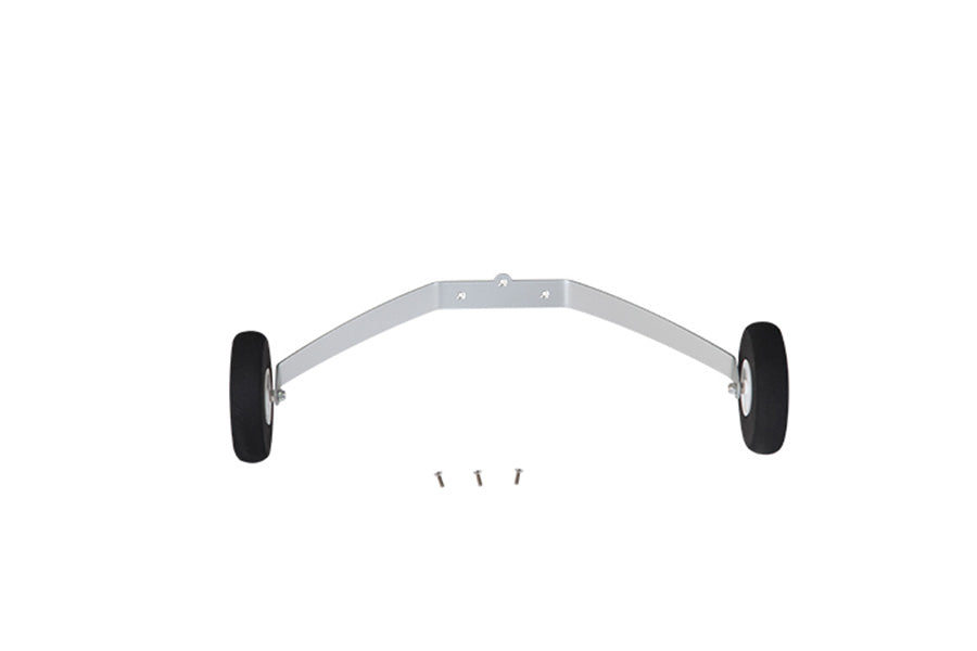 Front landing gear set for 1220mm Super EZ V4 with two wheels and screws.