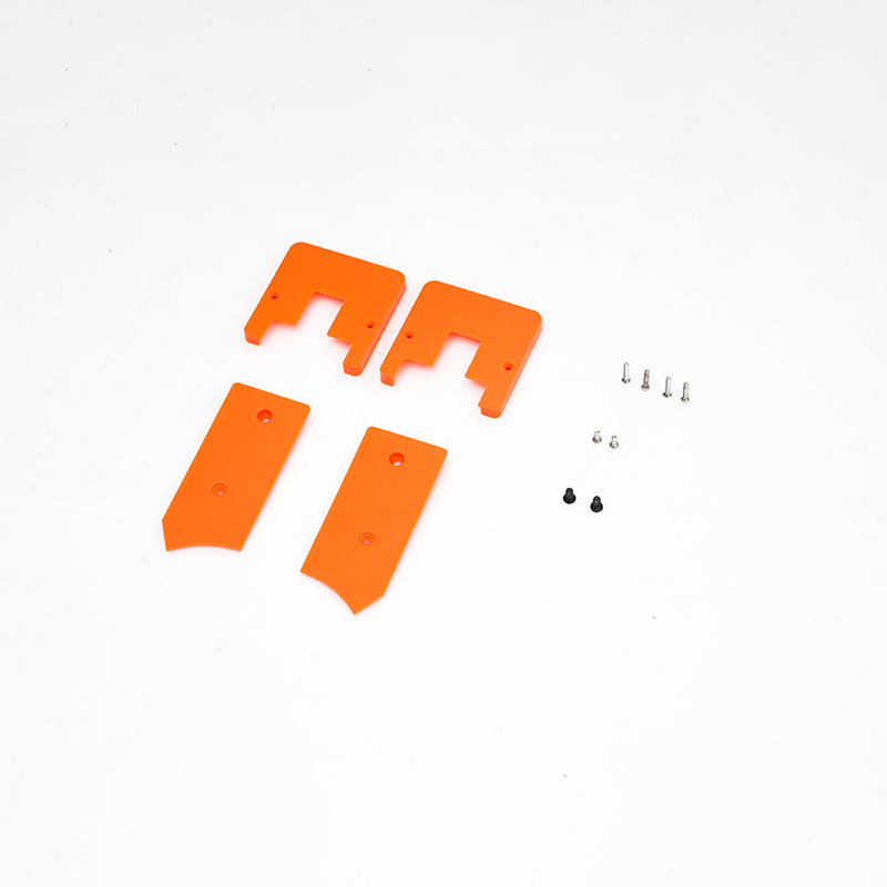 Orange landing gear cover parts with screws for RC models
